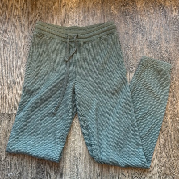 TNA Waffle Knit Green Joggers - XXS - Picture 1 of 2
